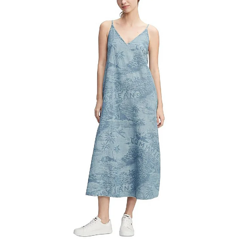 Super Savings one-shoulder dressWomens Pattern Side Split Maxi Dress