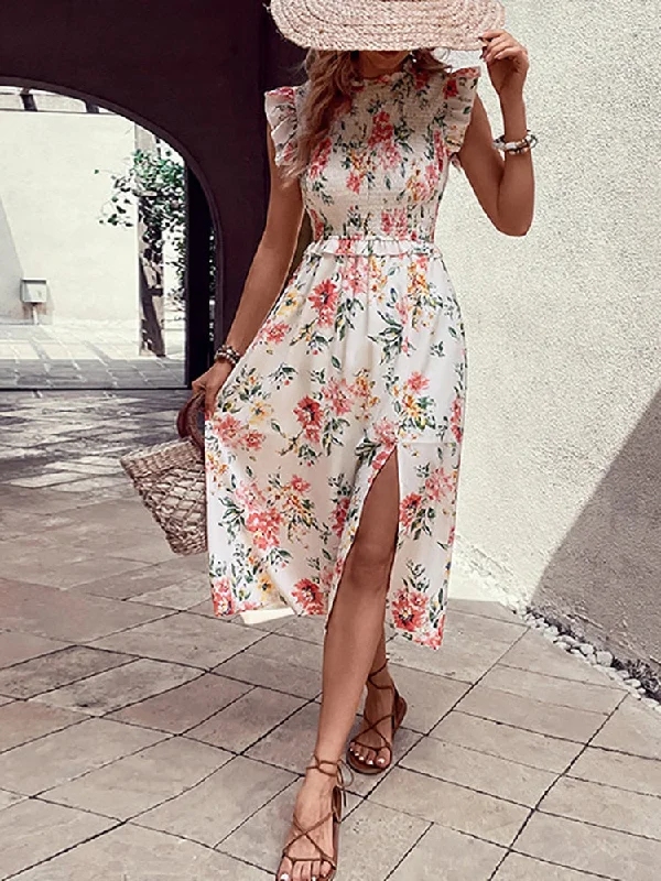 chic wrap dressValery Summer Floral Midi Dress