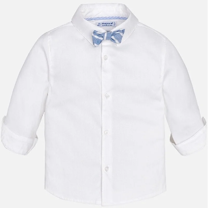 floral midi dressMayoral Boys White Button Up with Bow Tie