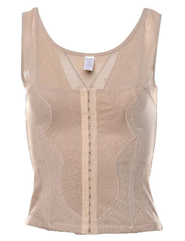 Major Savings Nude Floral Bustier - S