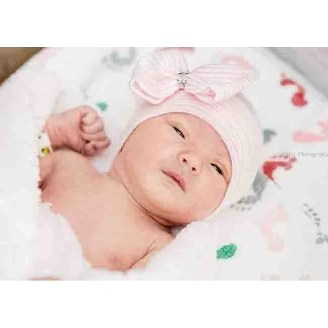 Lowest Price lace-up dressCradle Cuties Striped Bow Hat