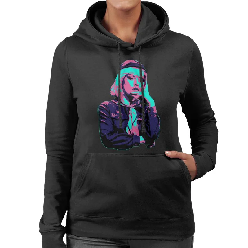 zippered hoodiezippered hoodieTV Times Debbie Harry Blondie In A Girl Guide Uniform Pop Art Stylised Women's Hooded Sweatshirt