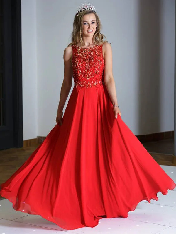 Price Cut Beautiful Prom Dresses A-line Floor-length Flowly Long Sexy Prom Dress JKL686