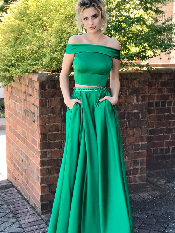Price Rollback Two Piece Prom Dresses A-line Off-the-shoulder Sexy Prom Dress Long Evening Dress JKL714 Price Rollback Two Piece Prom Dresses A-line Off-the-shoulder Sexy Prom Dress Long Evening Dress JKL714