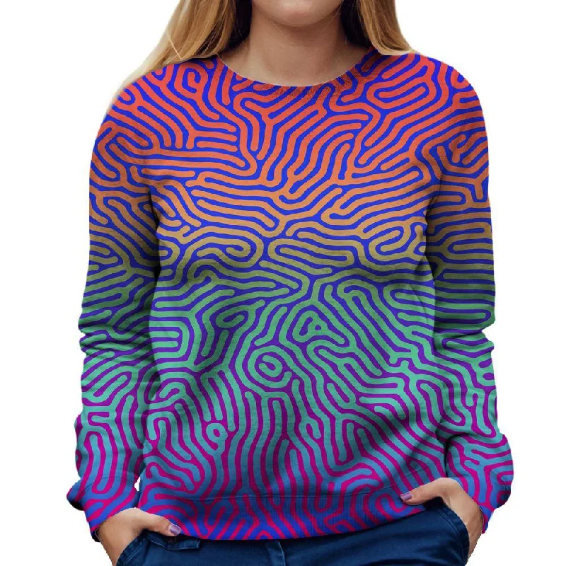 Online Exclusive comfortable athletic sweatshirtFingerprint Womens Sweatshirt