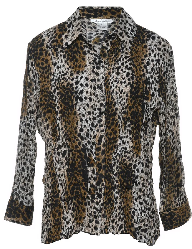 Savings Event Leopard Print Blouse - L