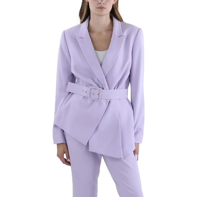 Deal Explosion Womens Pleated Polyester One-Button Blazer