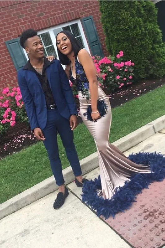 Buy Now Chic Mermaid V-Neck Straps Long Prom Party Gowns