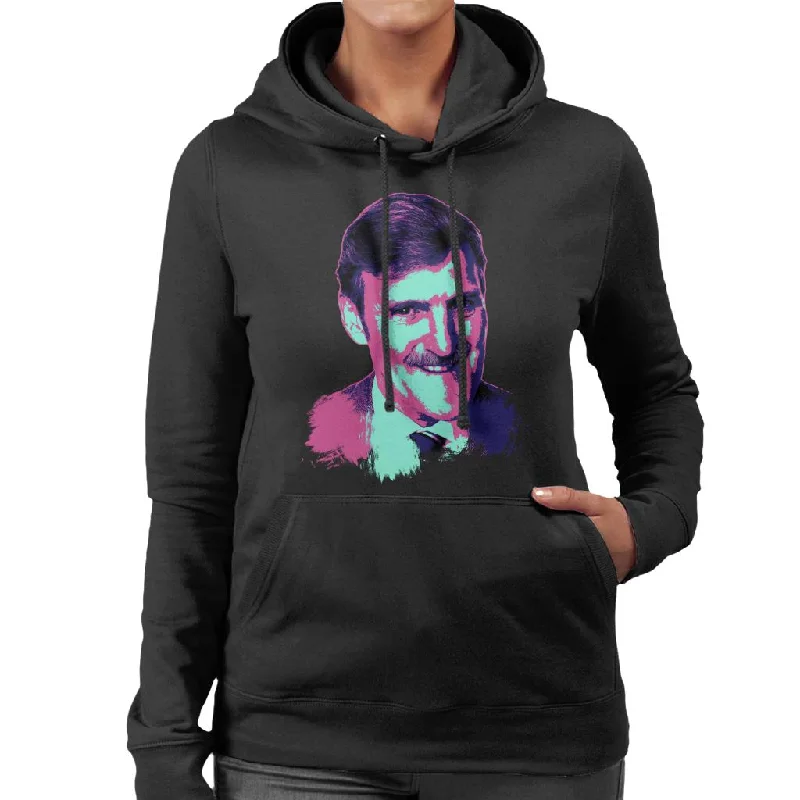 urban hoodieurban hoodieTV Times Jimmy Hill Sports Presenter Pop Art Stylised Women's Hooded Sweatshirt