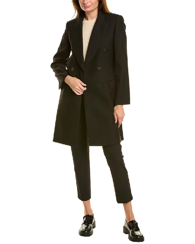 casual trench coatTheory Tailored Wool-Blend Coat