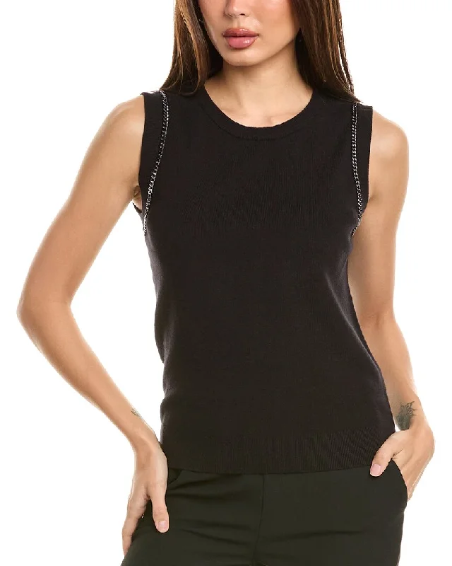 While Supplies Last Vince Camuto Metallic Chain Sweater