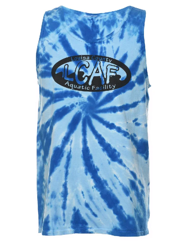 Act Now LCAF Tie Dye Design Blue Vest - M