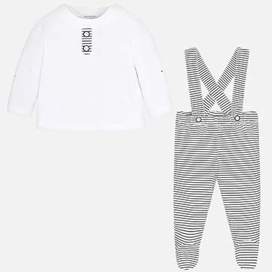 wool dressBoy Striped Suspender Set