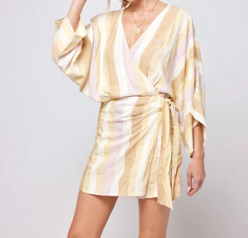 Act Fast casual knit dressPfeiffer Dress In Siesta Stripe