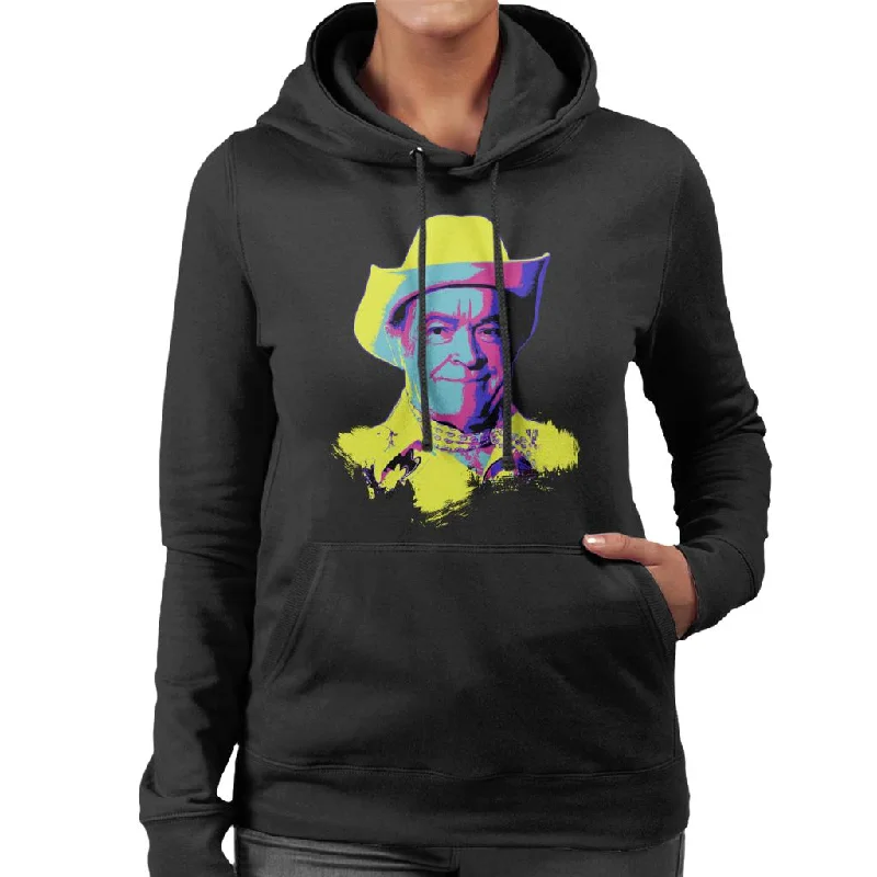 Savings Bonanza fleece hoodieTV Times Bob Hope Cowboy 1978 Pop Art Stylised Women's Hooded Sweatshirt Savings Bonanza fleece hoodieTV Times Bob Hope Cowboy 1978 Pop Art Stylised Women's Hooded Sweatshirt