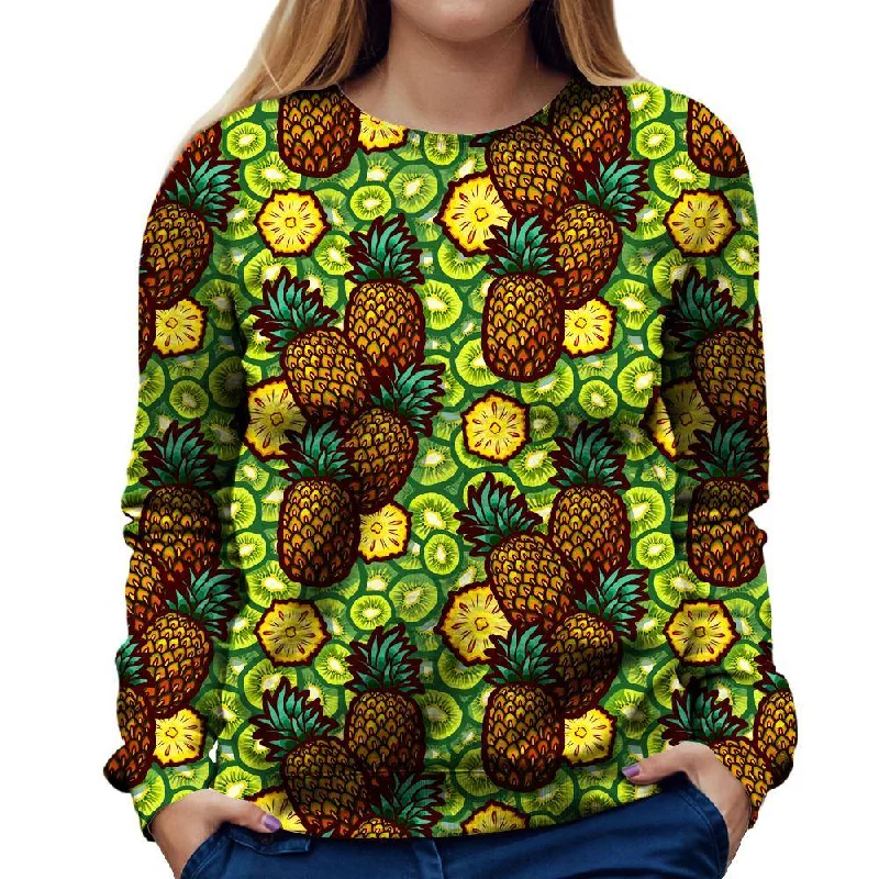 fitness hoodie for trainingPineapple And Kiwi Womens Sweatshirt