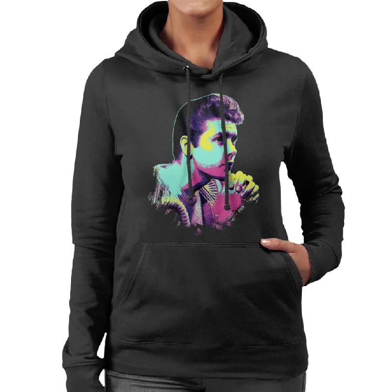 chic hoodiechic hoodieTV Times Singer Cliff Richard Pop Art Stylised Women's Hooded Sweatshirt