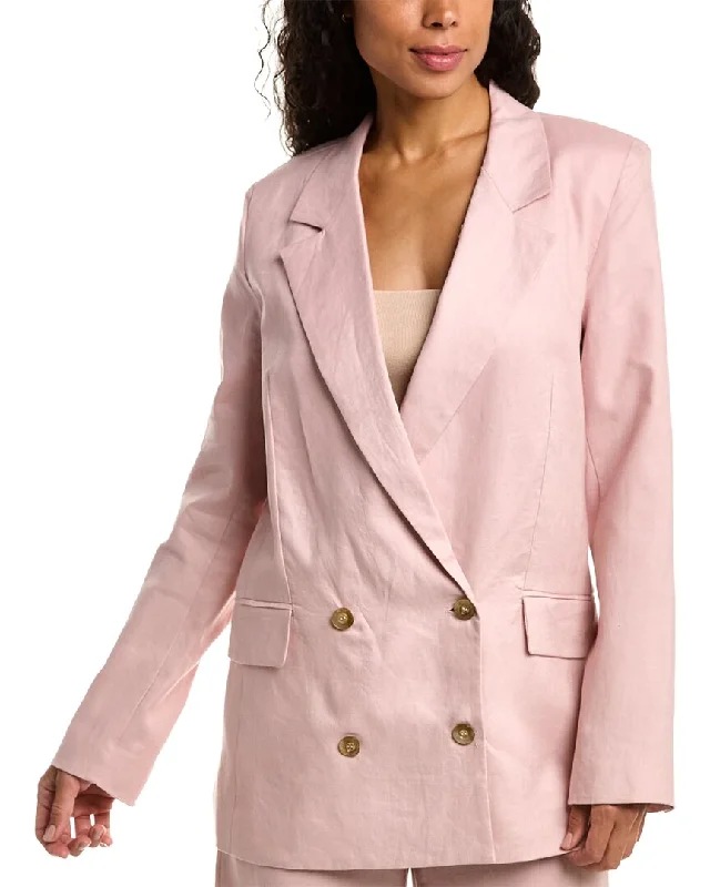 fitted trench coatNicholas Ayla Double-Breasted Linen Blazer