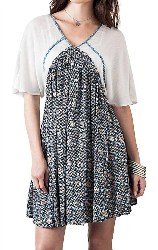 Deal Frenzy stylish dressAngel Sleeve Day Dress In Ivory