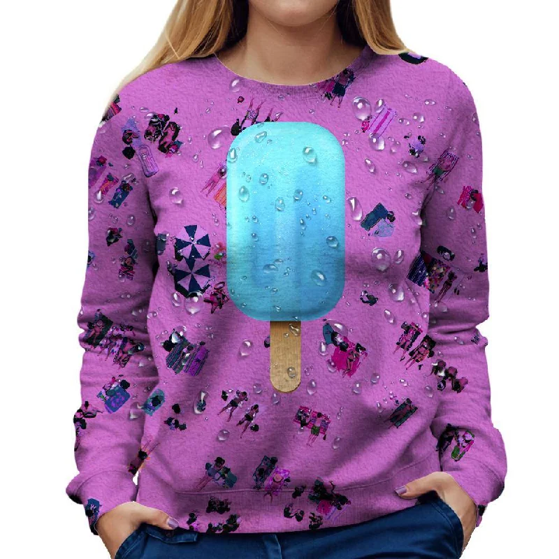 Low Prices chic active hoodieBlue Ice Womens Sweatshirt