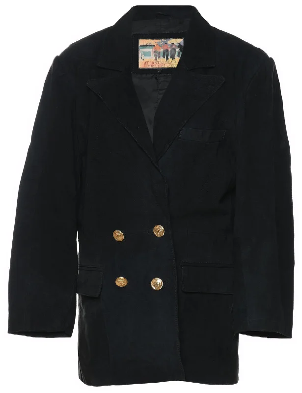 versatile coatDouble Breasted Classic Suede Jacket - M