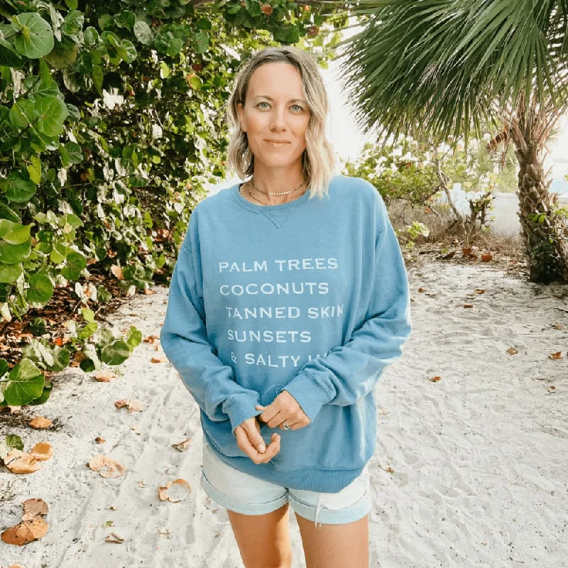 Limited Time streetwear gym sweatshirtSalty Hair Crewneck