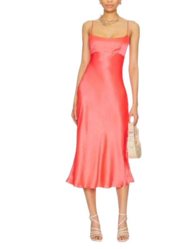 Instant Savings statement dressBreeze Silk Midi Dress In New Fluro
