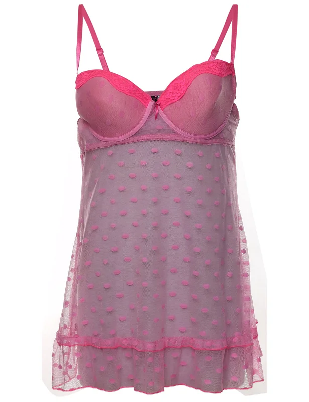 lightweight outerwearPink Sheer Y2K Babydoll - S