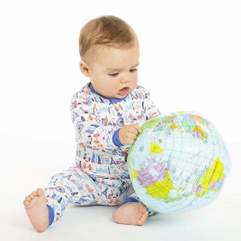 shift dressMagnificent Baby Blue Globetrotter Footie