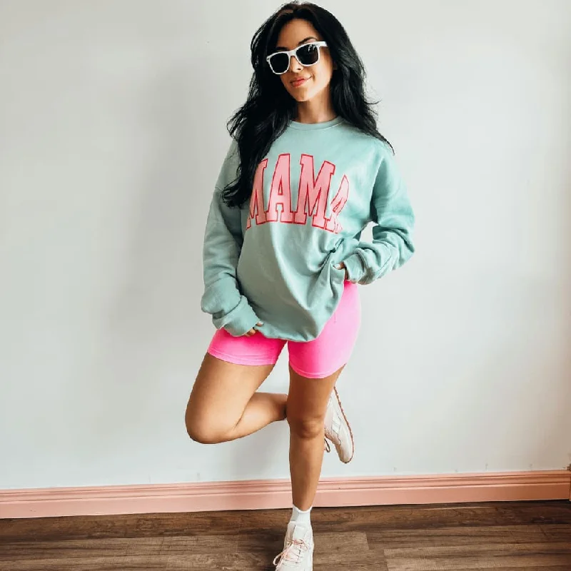 Don’t Miss Out lightweight workout sweatshirtSummer Mama Sweatshirt - Dusty Blue
