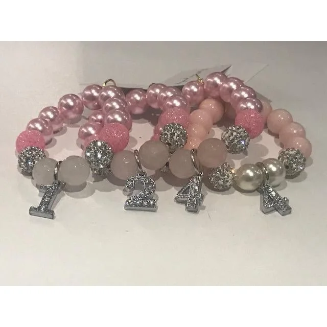 Act Now off-shoulder dressHeart Me Pink Birthday Bracelets