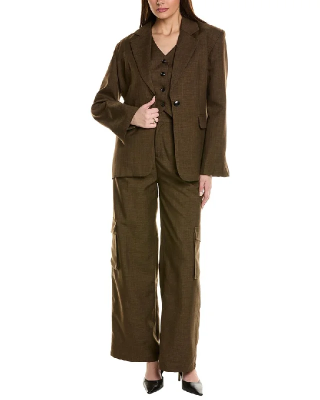 Massive Deals Beulah 3Pc Vested Blazer & Pant Set