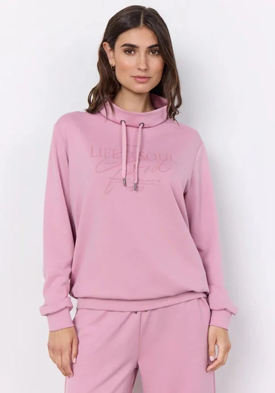Exclusive Savings fitted hoodieSoyaconcept Banu Drawstring Neckline Sweatshirt, Rose