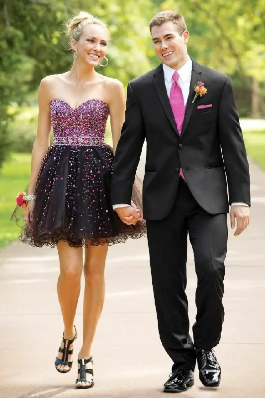 Warehouse Sale Sexy Sweetheart Crystals Black Homecoming Dress Short Graduation Dress ANN5502 Warehouse Sale Sexy Sweetheart Crystals Black Homecoming Dress Short Graduation Dress ANN5502