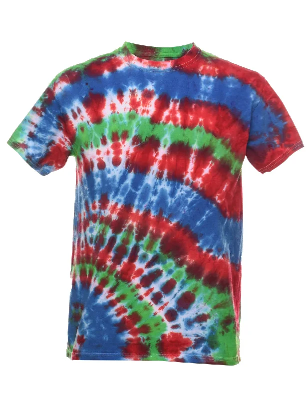 Don’t Miss Out Multi-Colour Tie Dye Design T-Shirt - M