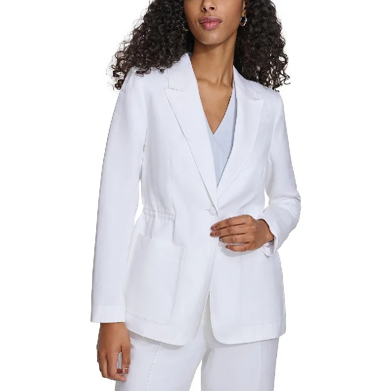 Closeout Womens Linen Suit Separate One-Button Blazer