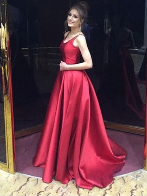 Price Drop Chic Prom Dresses Straps A-line Sweep/Brush Train Long Satin Prom Dress JKL757 Price Drop Chic Prom Dresses Straps A-line Sweep/Brush Train Long Satin Prom Dress JKL757
