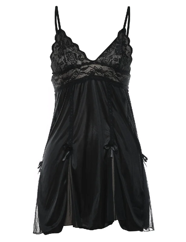 modern outerwearBlack Lace Babydoll - XS