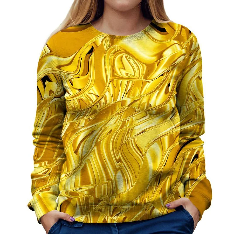 Deal Dash bold fitness hoodieGold Womens Sweatshirt