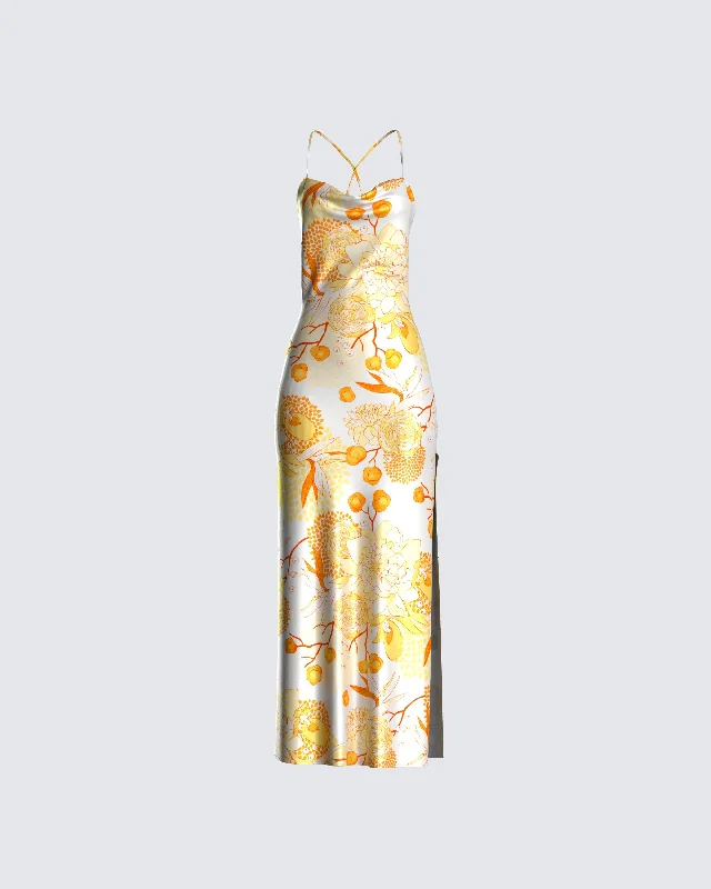 v-neck dressAbner Floral Print Maxi Dress