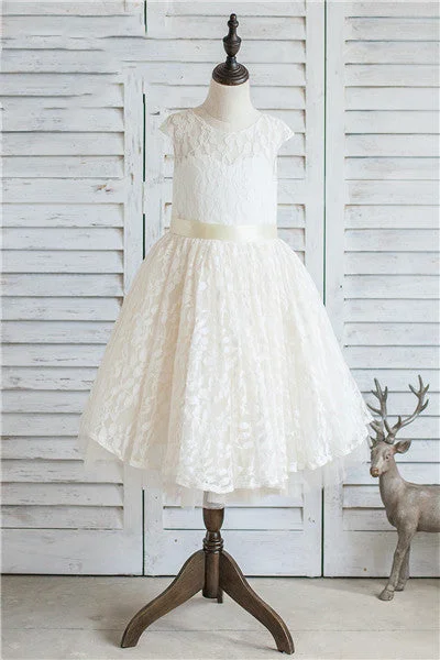 summer dressAdorable Ball Gown White Flower Girl Dress