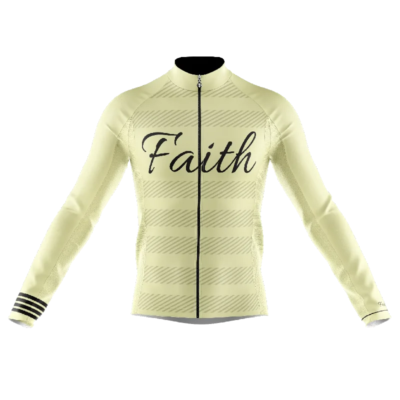 Epic Deals athletic casual sweatshirtFaith Cream Color Long Sleeve Cycling Jersey
