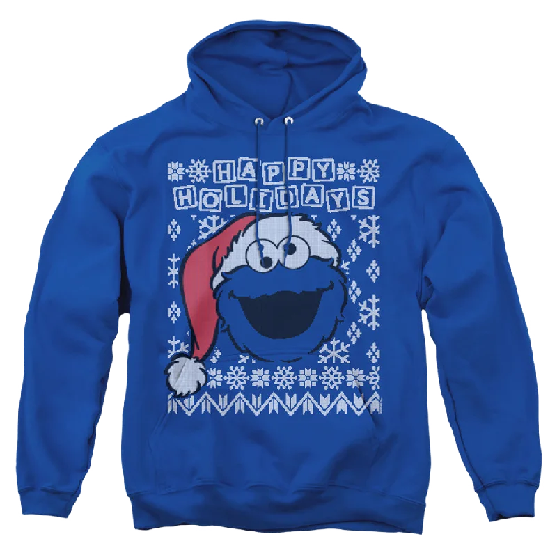 fitted hoodiefitted hoodieSesame Street Cookie Monster Ugly Christmas - Pullover Hoodie