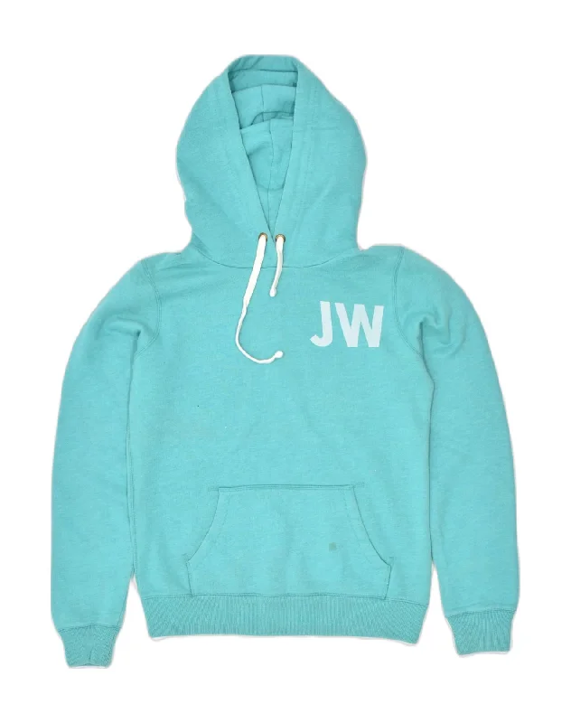 breathable hoodiebreathable hoodieJACK WILLS Womens Graphic Hoodie Jumper UK 10 Small Blue Cotton Sports