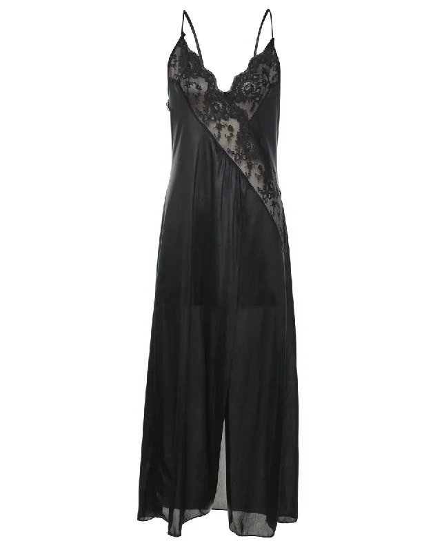 relaxed winter jacketBlack Lace Slip Dress - S