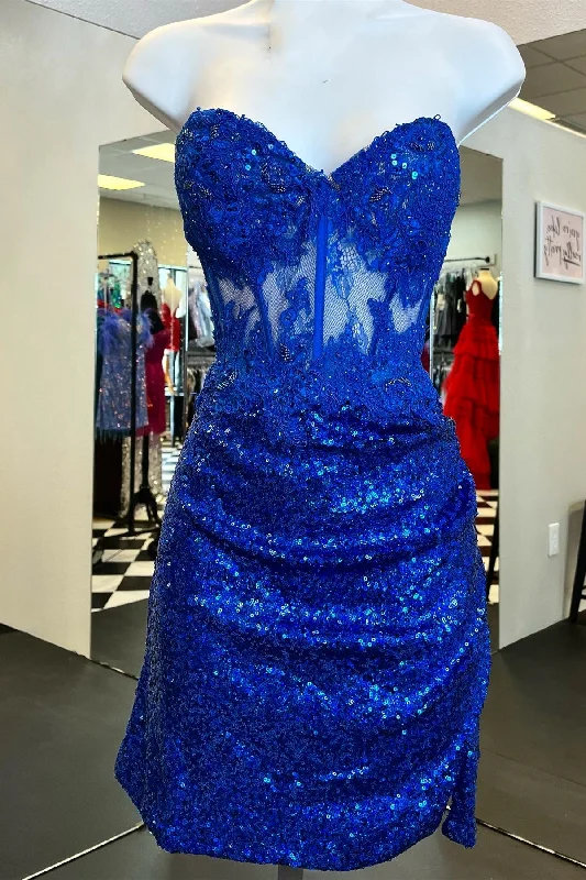 Get It Before It’s Gone ruffle dressRoyal Blue Strapless Sequined Sheath Homecoming Dress Get It Before It’s Gone ruffle dressRoyal Blue Strapless Sequined Sheath Homecoming Dress