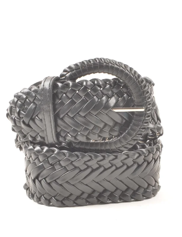 Blowout Deals Black Woven Belt - L