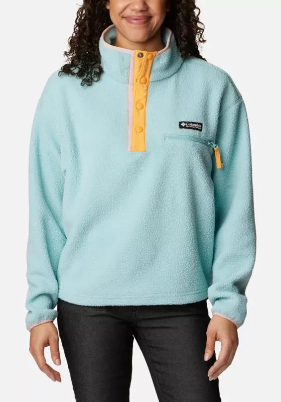 cool graphic hoodiecool graphic hoodieColumbia Womens Helvita™ Cropped Half Zip Snap Fleece, Aqua Haze