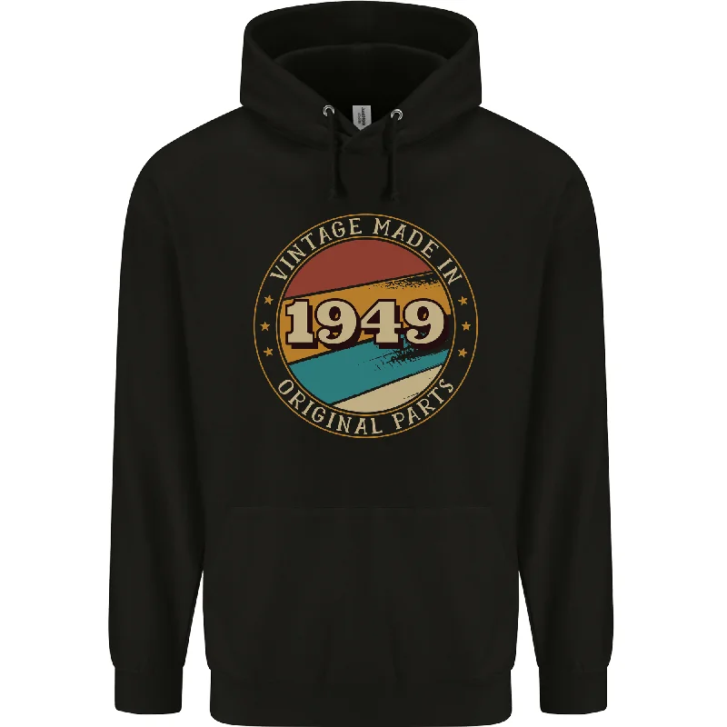 simple hoodiesimple hoodie75th Birthday  Vintage Made In 1949 Mens 80% Cotton Hoodie