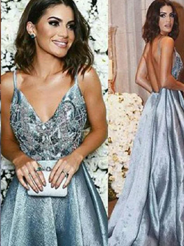 Don’t Miss Out Backless Prom Dresses Spaghetti Straps A line Sexy Long Prom Dress JKL773 Don’t Miss Out Backless Prom Dresses Spaghetti Straps A line Sexy Long Prom Dress JKL773
